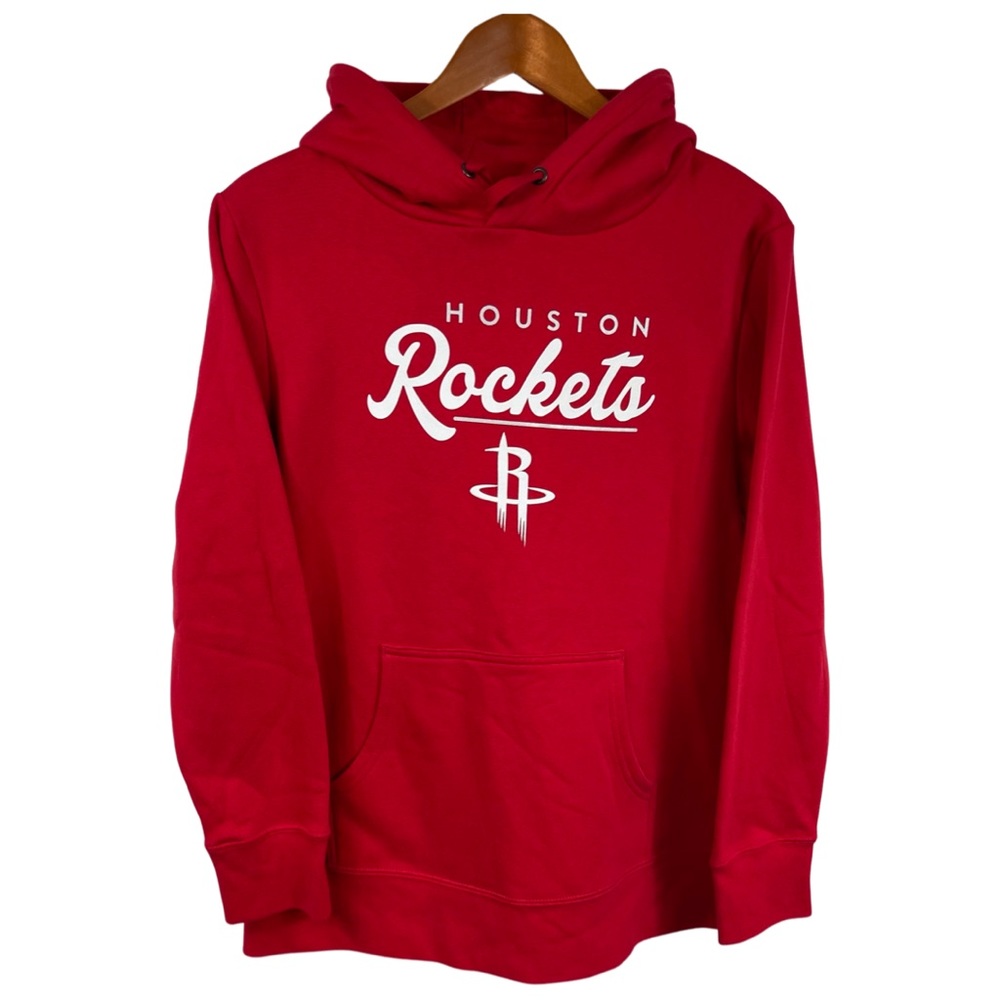 Fanatics Women’s Houston Rockets Drawstring Hoodie XL Red White Silver